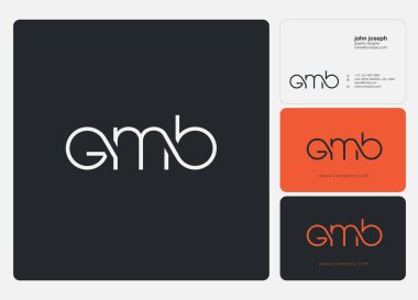 Harf logo Gmb şablon iş afiş için