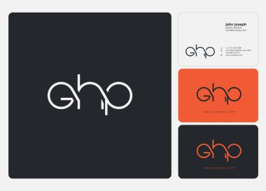 Harf logo Ghp şablon iş afiş için
