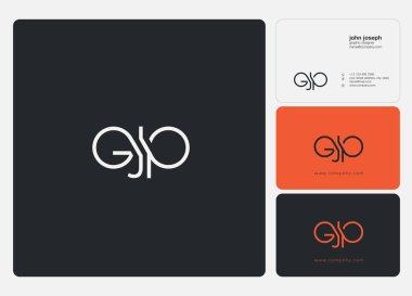 Harf logo Gjp şablon iş afiş için