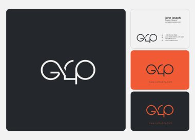 Harf logo Grp şablon iş afiş için