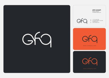 Harf logo Gfq şablon iş afiş için