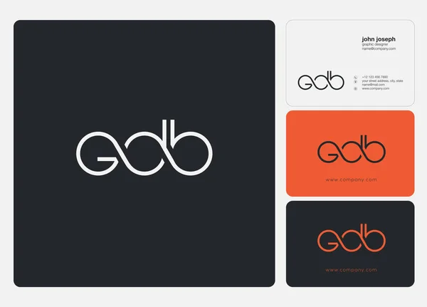 Cartas Logotipo Modelo Gdb Para Banner Negócios — Vetor de Stock