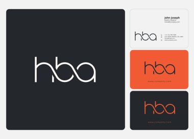 Harf logo Hba şablon iş afiş için