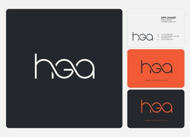 Harf logo Hga şablon iş afiş için