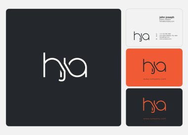 Harf logo Hja şablon iş afiş için