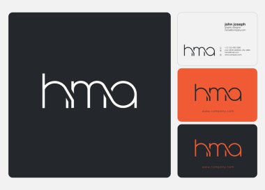 Harf logo Hma şablon iş afiş için