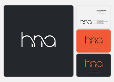 Harf logo Hna şablon iş afiş için
