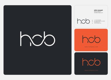 Harf logo Hcb şablon iş afiş için