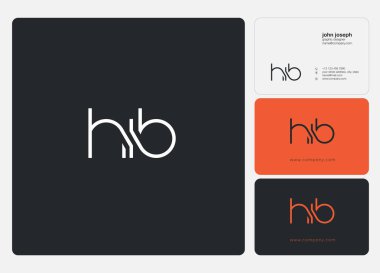 Harf logo Hib şablon iş afiş için