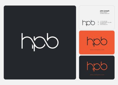 Harf logo Hpb şablon iş afiş için