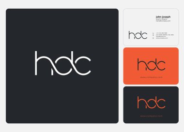 Harf logo Hdc şablon iş afiş için