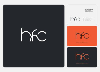 Harf logo Hfc şablon iş afiş için