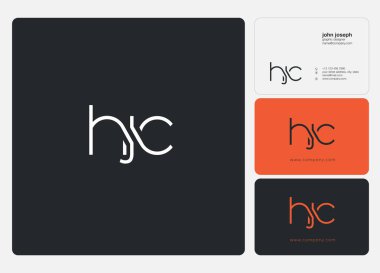 Harf logo Hjc şablon iş afiş için