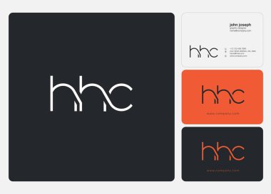 Harf logo Hhc şablon iş afiş için