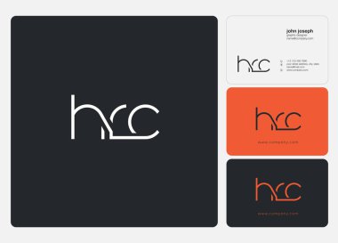 Harf logo Hrc şablon iş afiş için