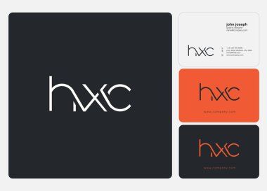 Harf logo Hxc şablon iş afiş için