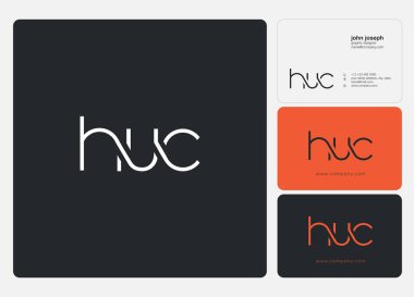Harf logo Huc şablon iş afiş için