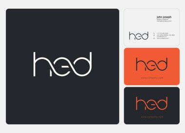 Harf logo Hed şablon iş afiş için