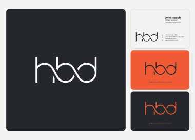 Harf logo Hbd şablon iş afiş için