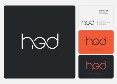 Harf logo Hgd şablon iş afiş için