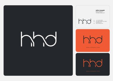 Harf logo Hhd şablon iş afiş için