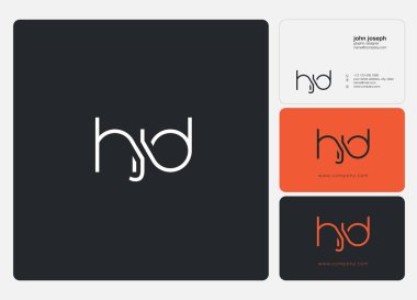 Harf logo Hjd şablon iş afiş için