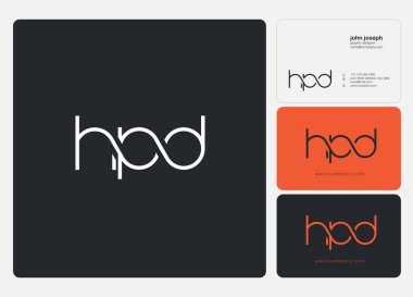 Harf logo Hpd şablon iş afiş için