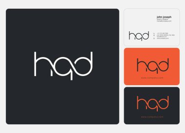 Harf logo Hqd şablon iş afiş için