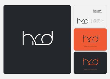 Harf logo Hrd şablon iş afiş için