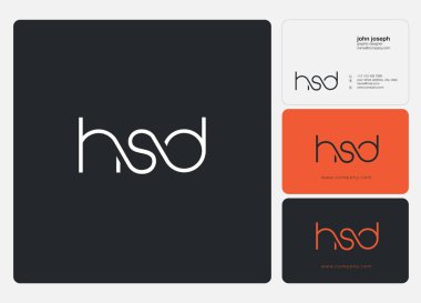 Harf logo Hsd şablon iş afiş için