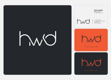 Harf logo Hwd şablon iş afiş için