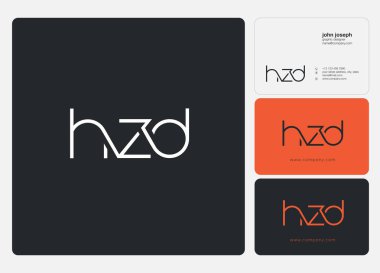 Harf logo Hzd şablon iş afiş için