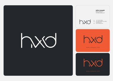 Harf logo Hxd şablon iş afiş için