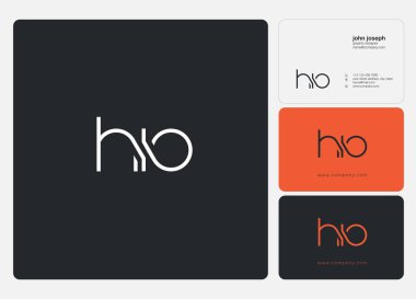 Harf logo Hio şablon iş afiş için