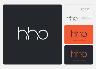 Harf logo Hho şablon iş afiş için