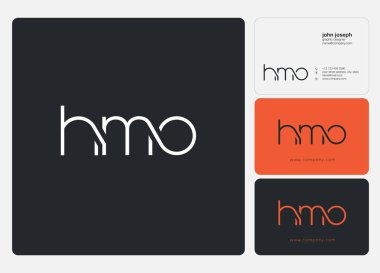 Harf logo Hmo şablon iş afiş için