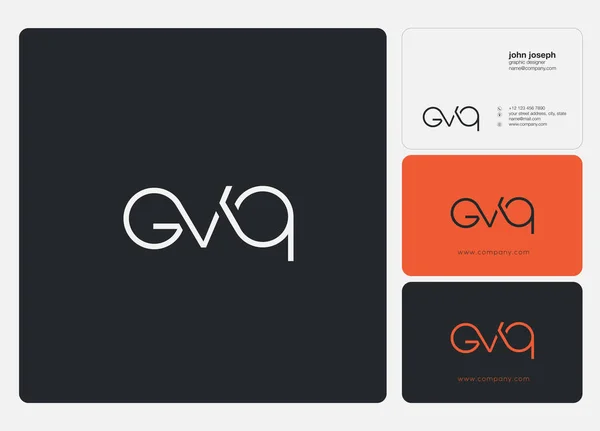 Buchstaben Logo Gvq Vorlage Für Business Banner — Stockvektor