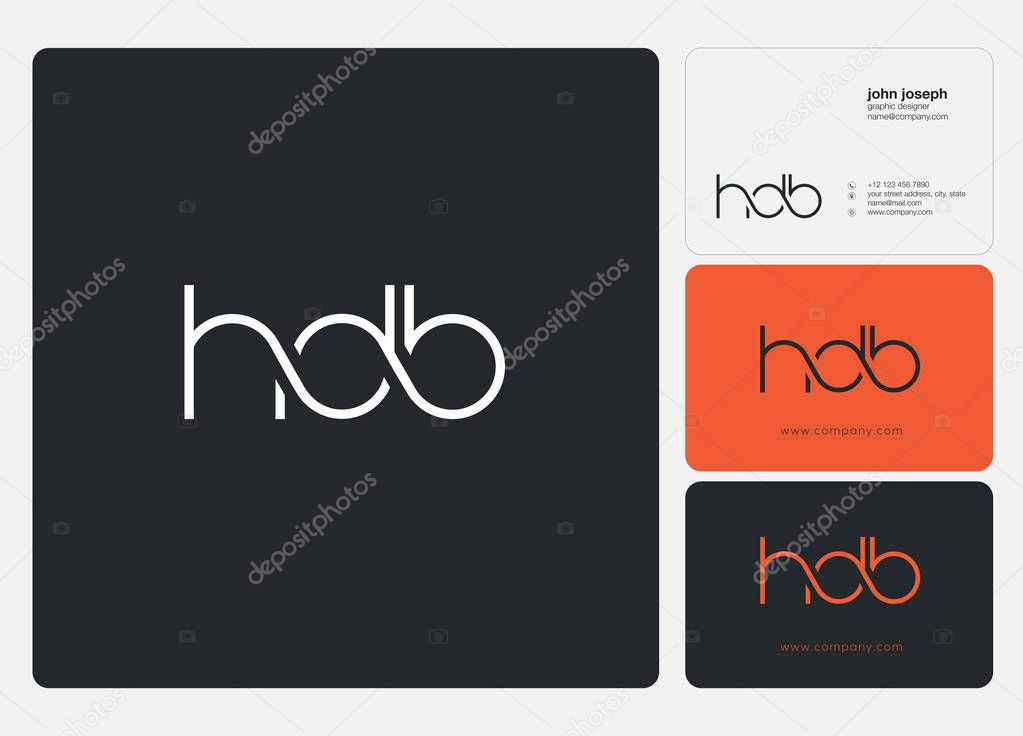 Letters logo Hdb template for business banner