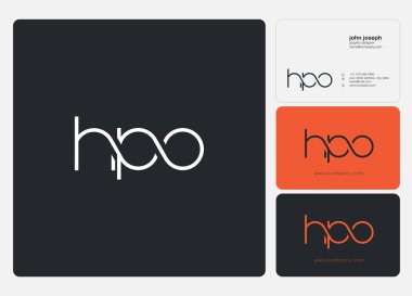 Harf logo Hpo şablon iş afiş için