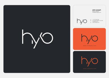Harf logo Hyo şablon iş afiş için