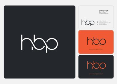 Harf logo Hbp şablon iş afiş için