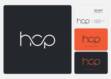 Harf logo Hcp şablon iş afiş için
