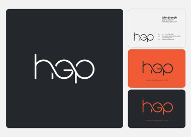 Harf logo Hgp şablon iş afiş için