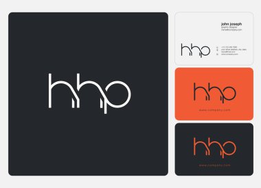 Harf logo Hhp şablon iş afiş için