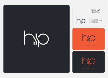 Harf logo Hip şablon iş afiş için