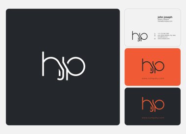 Harf logo Hjp şablon iş afiş için