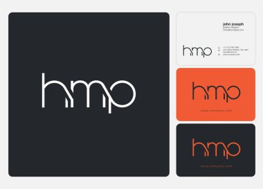 Harf logo Hmp şablon iş afiş için