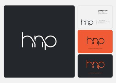 Harf logo Hnp şablon iş afiş için