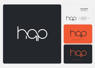 Harf logo Hqp şablon iş afiş için