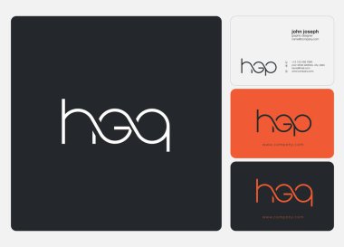 Harf logo Hgq şablon iş afiş için